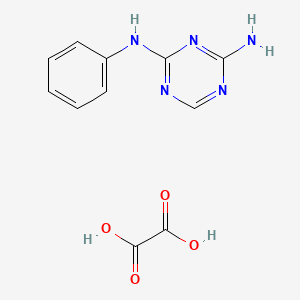 molecular formula C11H11N5O4 B1356565 N-phenyl-1,3,5-triazine-2,4-diamine oxalate CAS No. 1177321-91-3
