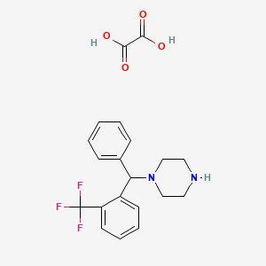 molecular formula C20H21F3N2O4 B1356566 1-(Phenyl[2-(trifluoromethyl)phenyl]methyl)piperazine oxalate 