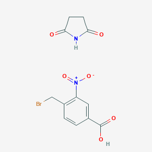 molecular formula C12H11BrN2O6 B135657 4-Bromomethyl-3-nitrobenzoic acid succinimide ester CAS No. 141884-92-6