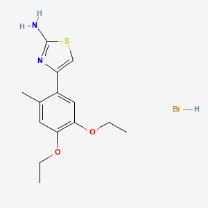molecular formula C14H19BrN2O2S B1356574 4-(4,5-Diethoxy-2-methylphenyl)-1,3-thiazol-2-amine hydrobromide 