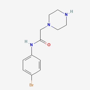 molecular formula C12H16BrN3O B1356583 N-(4-bromophenyl)-2-(piperazin-1-yl)acetamide 