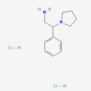 molecular formula C12H20Cl2N2 B1356584 2-Phenyl-2-pyrrolidinylethylamine 2hcl CAS No. 31788-96-2