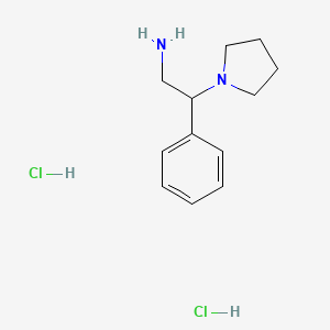 molecular formula C12H20Cl2N2 B1356584 2-Phenyl-2-pyrrolidinylethylamine dihydrochloride CAS No. 31788-96-2