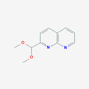 molecular formula C11H12N2O2 B1356589 2-(Dimethoxymethyl)-1,8-naphthyridine CAS No. 204452-90-4
