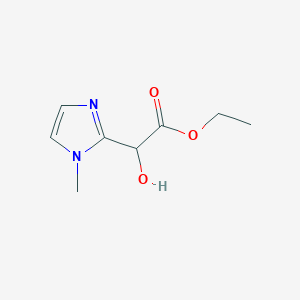molecular formula C8H12N2O3 B1356600 Hydroxy-(1-methyl-1H-imidazol-2-yl)-acetic acid ethyl ester CAS No. 917202-03-0