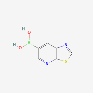 molecular formula C6H5BN2O2S B13566017 Thiazolo[5,4-b]pyridin-6-ylboronic acid 