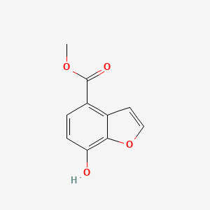 molecular formula C10H8O4 B13566248 Methyl7-hydroxy-1-benzofuran-4-carboxylate 