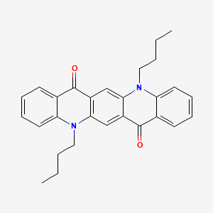 molecular formula C28H28N2O2 B1356633 5,12-dibutylquinolino[2,3-b]acridine-7,14(5H,12H)-dione CAS No. 99762-80-8