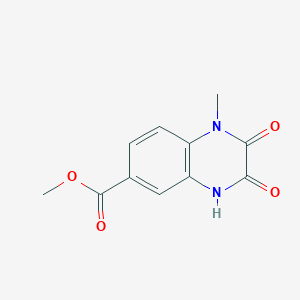 molecular formula C11H10N2O4 B1356637 Methyl 1-methyl-2,3-dioxo-1,2,3,4-tetrahydroquinoxaline-6-carboxylate CAS No. 92473-55-7