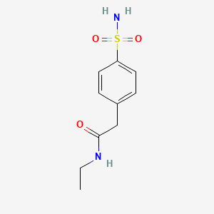 molecular formula C10H14N2O3S B13566425 N-ethyl-2-(4-sulfamoylphenyl)acetamide 