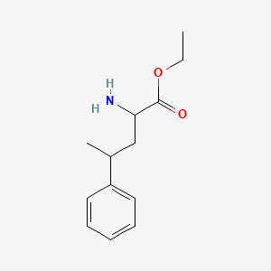 molecular formula C13H19NO2 B13566456 Ethyl 2-amino-4-phenylpentanoate 