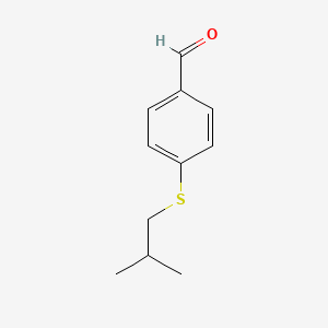 molecular formula C11H14OS B1356650 4-[(2-甲基丙基)硫基]苯甲醛 CAS No. 53606-31-8