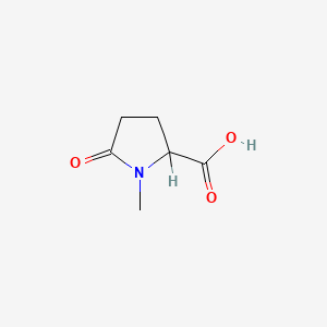 molecular formula C6H9NO3 B1356653 1-Methyl-5-oxopyrrolidine-2-carboxylic acid CAS No. 72442-37-6