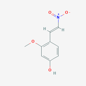 molecular formula C9H9NO4 B13566563 3-methoxy-4-[(E)-2-nitroethenyl]phenol 