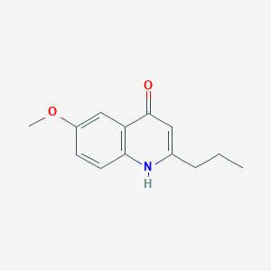 molecular formula C13H15NO2 B1356659 4-Hydroxy-6-methoxy-2-propylquinoline CAS No. 927800-85-9