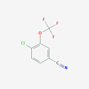 molecular formula C8H3ClF3NO B1356661 4-Chloro-3-(trifluoromethoxy)benzonitrile CAS No. 886501-50-4