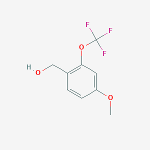 molecular formula C9H9F3O3 B1356665 4-Methoxy-2-(trifluoromethoxy)benzyl alcohol CAS No. 886502-52-9