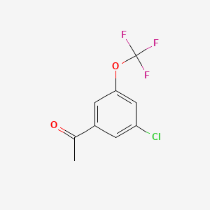 molecular formula C9H6ClF3O2 B1356668 3'-Chloro-5'-(trifluoromethoxy)acetophenone CAS No. 886503-42-0