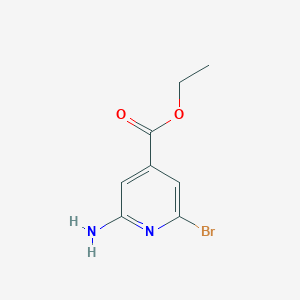 molecular formula C8H9BrN2O2 B13566690 Ethyl 2-amino-6-bromoisonicotinate 