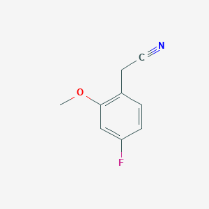 molecular formula C9H8FNO B1356674 2-(4-Fluoro-2-methoxyphenyl)acetonitrile CAS No. 886498-56-2