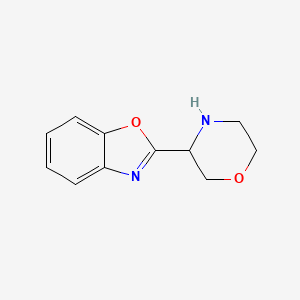 molecular formula C11H12N2O2 B13566760 2-(Morpholin-3-yl)benzo[d]oxazole 
