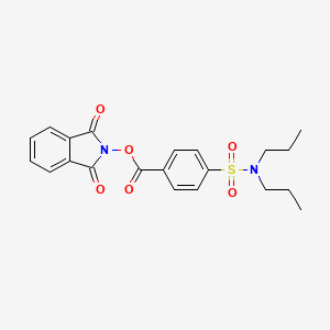 molecular formula C21H22N2O6S B13566984 1,3-Dioxoisoindolin-2-yl 4-(N,N-dipropylsulfamoyl)benzoate 