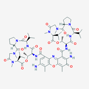 2,7-diamino-4,6-dimethyl-3-oxo-1-N,9-N-bis[7,11,14-trimethyl-2,5,9,12,15-pentaoxo-3,10-di(propan-2-yl)-8-oxa-1,4,11,14-tetrazabicyclo[14.3.0]nonadecan-6-yl]phenoxazine-1,9-dicarboxamide