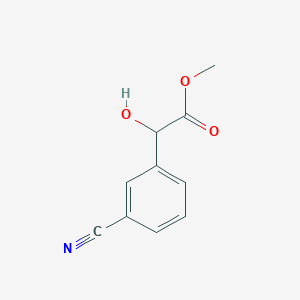 molecular formula C10H9NO3 B13567001 Methyl 2-(3-cyanophenyl)-2-hydroxyacetate 
