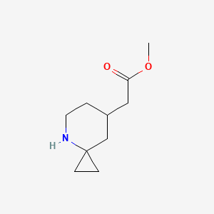molecular formula C10H17NO2 B13567005 Methyl 2-(4-azaspiro[2.5]octan-7-yl)acetate 
