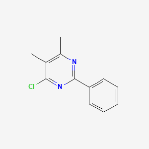molecular formula C12H11ClN2 B1356719 4-Chloro-5,6-dimethyl-2-phenylpyrimidine 