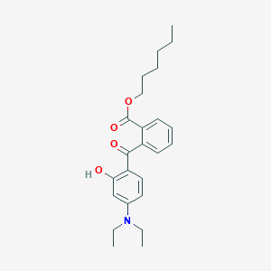 molecular formula C₂₄H₃₁NO₄ B135673 Diethylamino hydroxybenzoyl hexyl benzoate CAS No. 302776-68-7