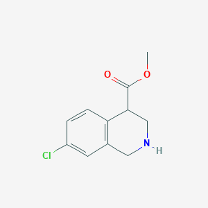 molecular formula C11H12ClNO2 B13567389 Methyl 7-chloro-1,2,3,4-tetrahydroisoquinoline-4-carboxylate 
