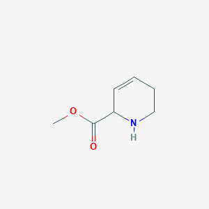 molecular formula C7H11NO2 B13567499 Methyl 1,2,3,6-tetrahydropyridine-6-carboxylate 