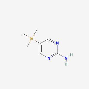 molecular formula C7H13N3Si B13567545 5-(Trimethylsilyl)pyrimidin-2-amine 