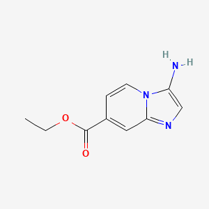 molecular formula C10H11N3O2 B13567577 Ethyl 3-aminoimidazo[1,2-a]pyridine-7-carboxylate 