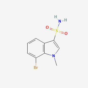 molecular formula C9H9BrN2O2S B13567586 7-Bromo-1-methyl-indole-3-sulfonamide 