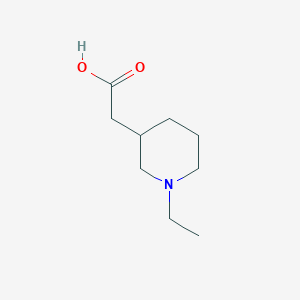 molecular formula C9H17NO2 B1356766 2-(1-Ethyl-3-piperidinyl)acetic acid CAS No. 1220038-66-3