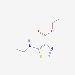 molecular formula C8H12N2O2S B13567709 Ethyl 5-(ethylamino)thiazole-4-carboxylate 