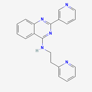 molecular formula C20H17N5 B13567775 N-[2-(Pyridin-2-YL)ethyl]-2-(pyridin-3-YL)quinazolin-4-amine 