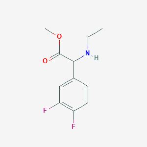 molecular formula C11H13F2NO2 B13567816 Methyl 2-(3,4-difluorophenyl)-2-(ethylamino)acetate 
