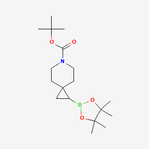 molecular formula C18H32BNO4 B13567828 Tert-butyl 1-(tetramethyl-1,3,2-dioxaborolan-2-yl)-6-azaspiro[2.5]octane-6-carboxylate 