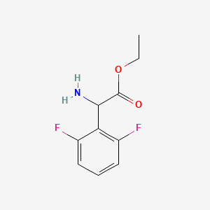 molecular formula C10H11F2NO2 B13567874 Ethyl 2-amino-2-(2,6-difluorophenyl)acetate 
