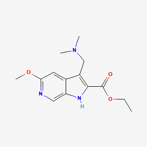 Ethyl 3-((dimethylamino)methyl)-5-methoxy-1H-pyrrolo[2,3-c]pyridine-2-carboxylate