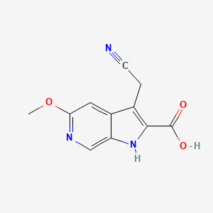 3-(Cyanomethyl)-5-methoxy-1H-pyrrolo[2,3-c]pyridine-2-carboxylic acid