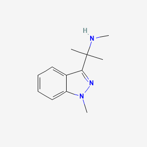 molecular formula C12H17N3 B13567939 N-Methyl-2-(1-methyl-1H-indazol-3-yl)propan-2-amine 