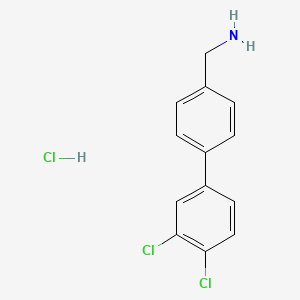 molecular formula C13H12Cl3N B1356797 [4-(3,4-Dichlorophenyl)Phenyl]Methylamine Hydrochloride CAS No. 618910-51-3