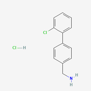 molecular formula C13H13Cl2N B1356800 [4-(2-Chlorophenyl)phenyl]methylamine hydrochloride CAS No. 518357-42-1