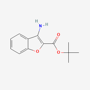 molecular formula C13H15NO3 B13568041 Tert-butyl 3-amino-benzofuran-2-carboxylate 