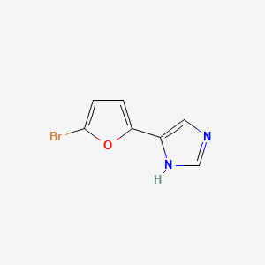 molecular formula C7H5BrN2O B13568193 4-(5-bromofuran-2-yl)-1H-imidazole 