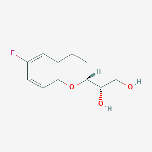 molecular formula C11H13FO3 B135682 (1S)-1-[(2R)-6-Fluoro-3,4-dihydro-2H-1-benzopyran-2-yl]-1,2-ethanediol CAS No. 303176-43-4